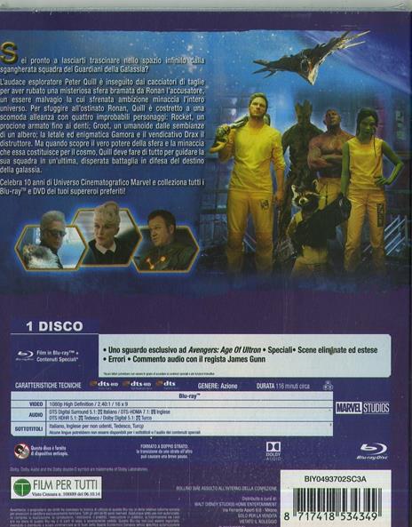Guardiani della galassia di James Gunn - Blu-ray - 2