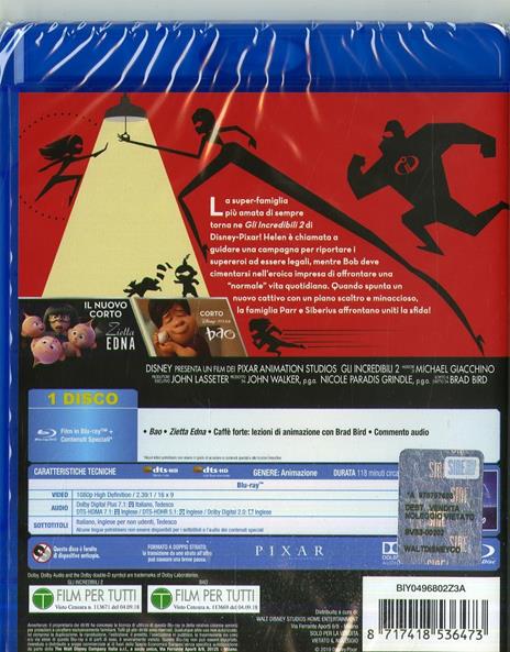 Gli Incredibili 2 (Blu-ray) di Brad Bird - Blu-ray - 2
