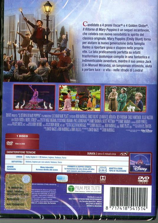 Il ritorno di Mary Poppins (DVD) di Rob Marshall - DVD - 2