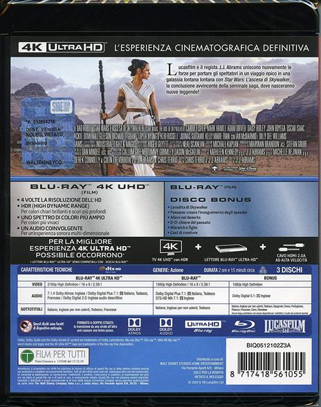 Star Wars. L'ascesa di Skywalker (Blu-ray Ultra HD 4K) di J. J. Abrams - Blu-ray Ultra HD 4K - 2