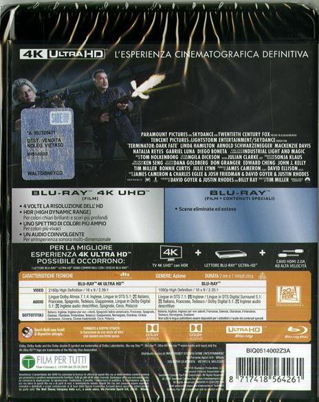 Terminator. Destino oscuro (Blu-ray + Blu-ray Ultra HD 4K) di Tim Miller - Blu-ray + Blu-ray Ultra HD 4K - 2