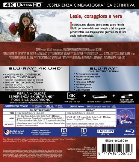 Mulan Live Action. Con Steelbook (Blu-ray + Blu-ray Ultra HD 4K) di Niki Caro - Blu-ray + Blu-ray Ultra HD 4K - 2