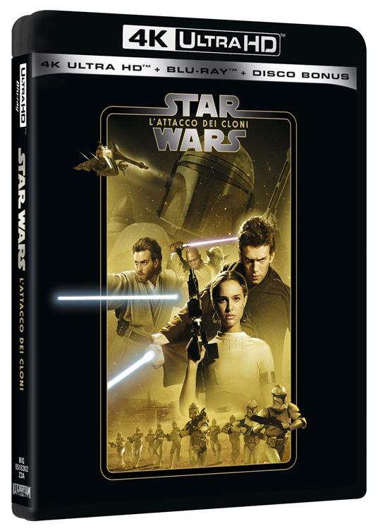 Star Wars. Episodio II. L'attacco dei cloni (Blu-ray Ultra HD 4K) di George Lucas - Blu-ray Ultra HD 4K