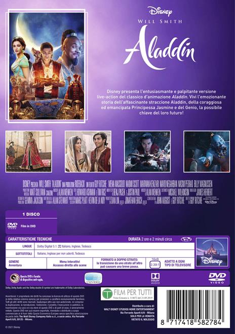 Aladdin Live Action. Repack 2021 (DVD) di Guy Ritchie - DVD - 2
