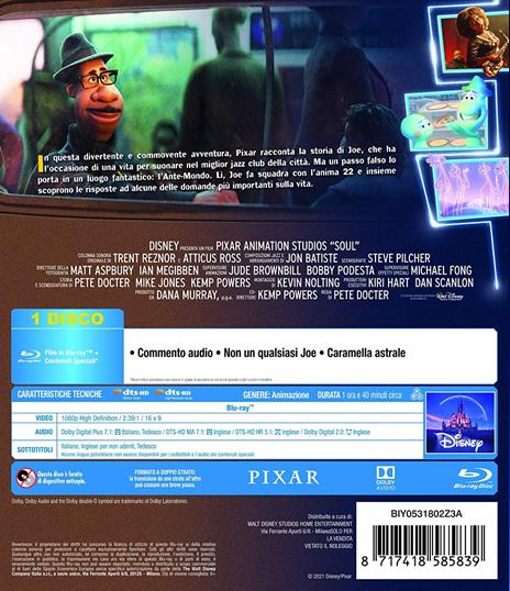 Soul (Blu-ray) di Pete Docter - Blu-ray - 3