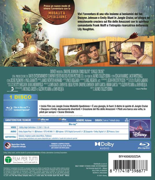 Jungle Cruise (Blu-ray) di Jaume Collet-Serra - Blu-ray - 2