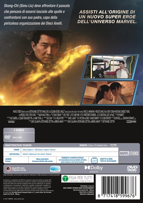 Shang-Chi e la leggenda dei Dieci Anelli (DVD) di Destin Daniel Cretton - DVD - 2