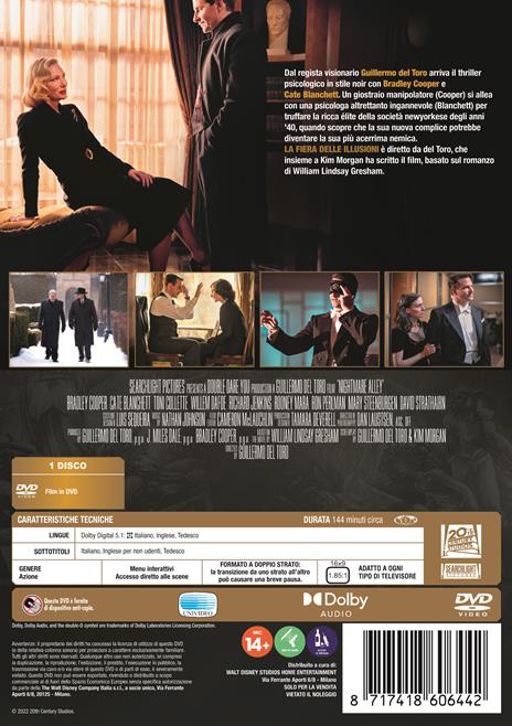 La fiera delle illusioni (DVD) di Guillermo del Toro - DVD - 2