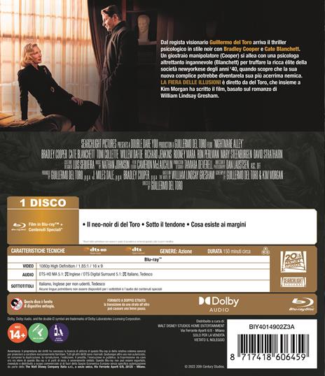 La fiera delle illusioni (Blu-ray) di Guillermo del Toro - Blu-ray - 2