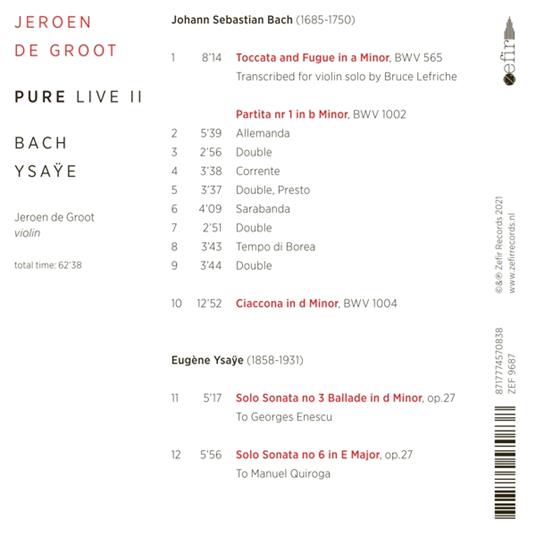 Pure Live Ii - CD Audio di Jeroen De Groot - 2