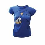 T-Shirt Donna Sega. Blue. Big Face Girl's T-shirt