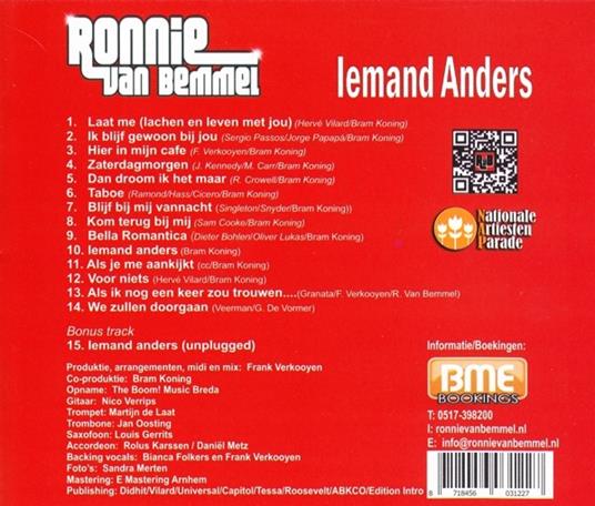 Iemand Anders - CD Audio di Ronnie Van Bemmel - 2