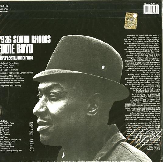 7936 South Rhodes - Vinile LP di Eddie Boyd - 2