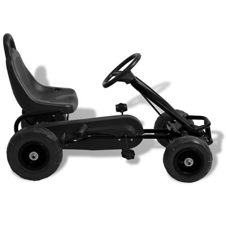vidaXL Go Kart a Pedali con Pneumatici Nero - 2