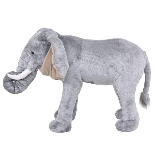 vidaXL Elefante in Peluche in Piedi Grigio XXL - 3