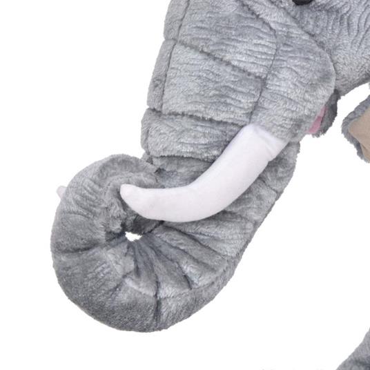vidaXL Elefante in Peluche in Piedi Grigio XXL - 5