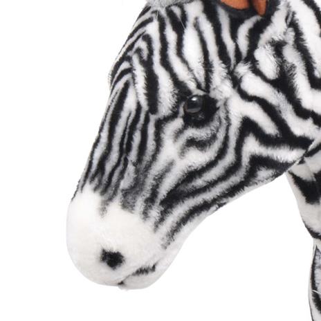 vidaXL Zebra in Peluche in Piedi Nera e Bianca XXL - 5