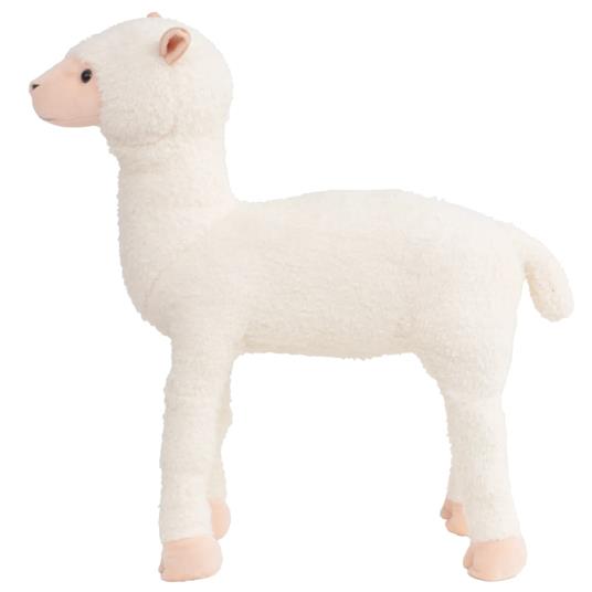 vidaXL Alpaca in Peluche in Piedi Bianco XXL - 3