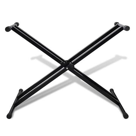 vidaXL Postazione da Tastiera a Doppio Supporto Regolabile Telaio a X - 3