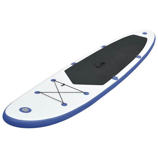 vidaXL Set Tavola da SUP e Surf Gonfiabile Blu e Bianco - 3