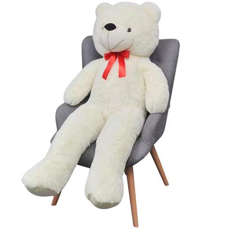 vidaXL Orsacchiotto in Peluche Bianco 242 cm - 2