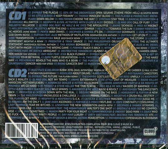 Hardcore Top 100 2016 - CD Audio - 2