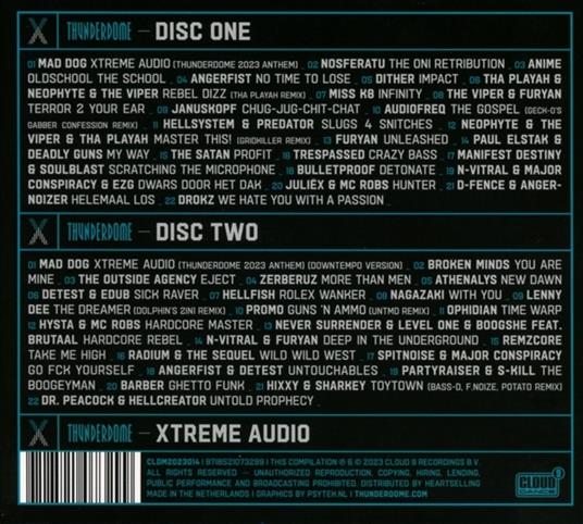 Thunderdome 2023 Extreme Audio - CD Audio - 2