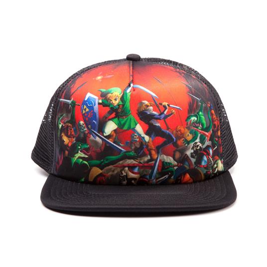 Cappellino Nintendo. Zelda Ocarina Of Time. Trucker Snapback Cap