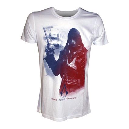 T-Shirt Assassin's Creed Unity, T-shirt White, Arno In French Flag