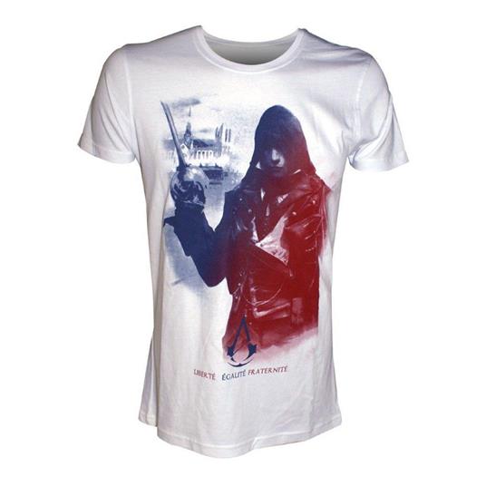 T-Shirt Assassin's Creed Unity, T-shirt White, Arno In French Flag