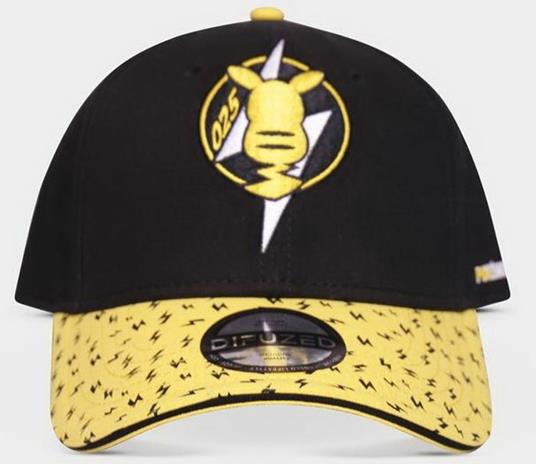 Cappellino Pokemon Pika Badge Snapback Cap Adjustable Black