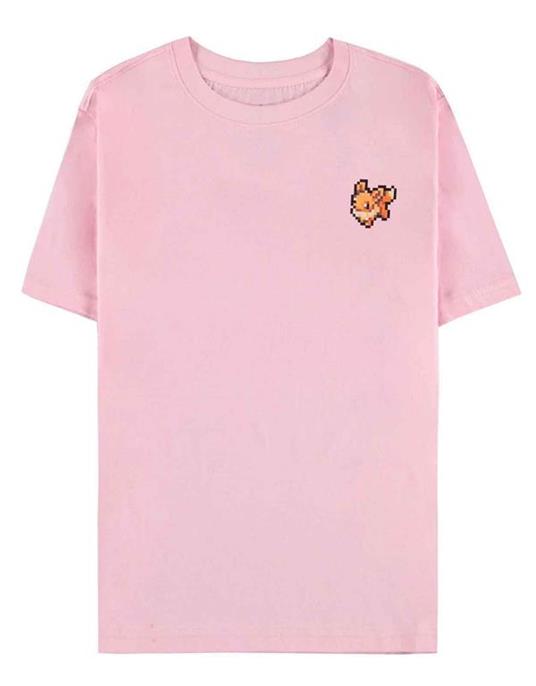 T-Shirt Donna Tg. XL. Pokemon: Pixel Eevee Pink