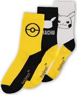 Pokemon - Pikachu Men''s Crew Socks (3Pack) - 39/42 Crew Socks M Multicolor