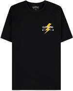 Pokemon: Pikachu Electrifying Line Art Loose Fit Black (T-Shirt Unisex Tg. S)