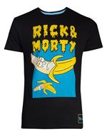 T-Shirt Unisex Tg. M. Rick And Morty: Low Hanging Fruit Black