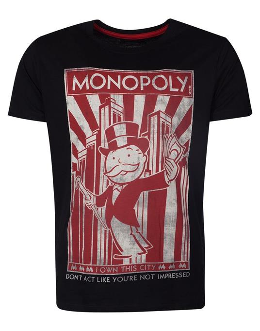 Hasbro Monopoly T Shirt I Own The City Retro Logo Nuovo Ufficiale Uomo Size M