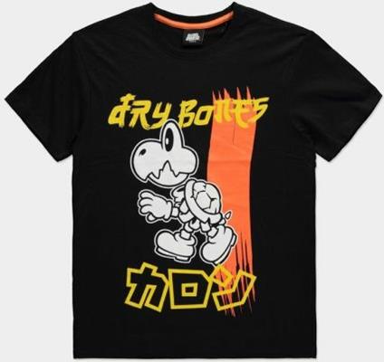 T-Shirt Unisex Tg. L Nintendo Super Mario Dry Bones Japan Black