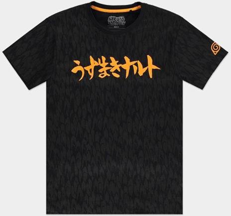 T-Shirt Unisex Tg. XL. Naruto Shippuden: Tone To Tone Black
