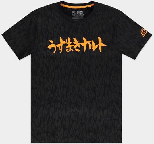 T-Shirt Unisex Tg. XL. Naruto Shippuden: Tone To Tone Black