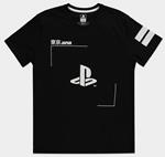 T-Shirt Unisex Tg. M Sony Playstation Black & White Logo Black