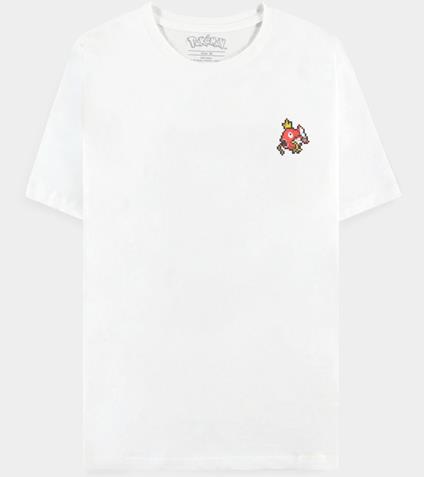 T-Shirt Unisex Tg. S. Pokemon: Magikarp & Gyarados White