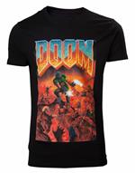 T-Shirt Unisex Doom. Classic Boxart Crewneck Black