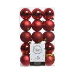 Box 30 Sfere per Albero di Natale Infrangibili 6 cm. Rosso