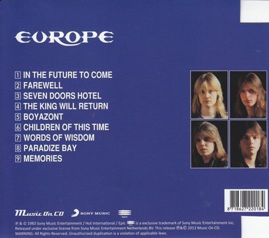 Europe - CD Audio di Europe - 2