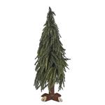 Pinetto Verde Glitter 45cm Con Base Albero Alberello Di Natale Addobbi