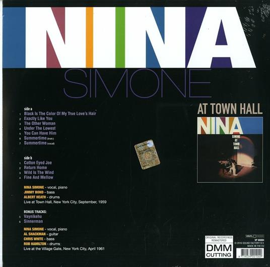 At Town Hall - Vinile LP di Nina Simone - 2