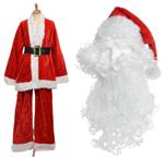 Vestito Babbo Natale Per Adulto Rosso Feste Regalo Bambini