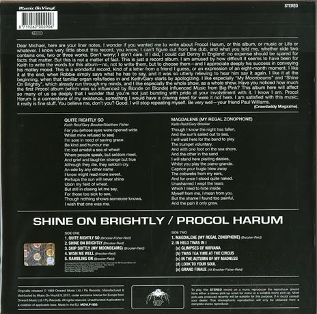 Shine on Brightly (180 gr.) - Vinile LP di Procol Harum - 2