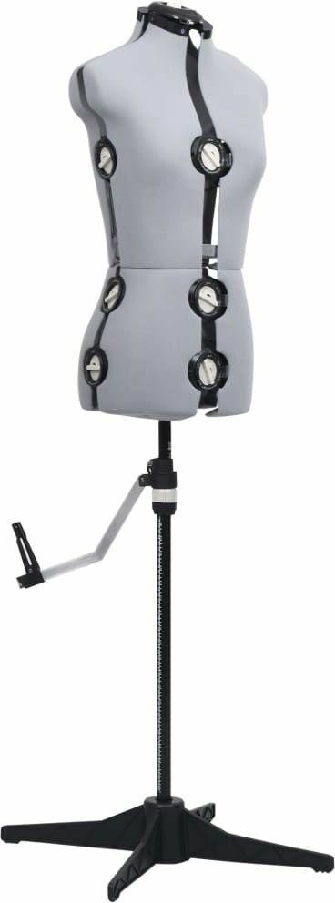 vidaXL Manichino Femminile Regolabile Grigio Taglia S Size 33-40 - 2
