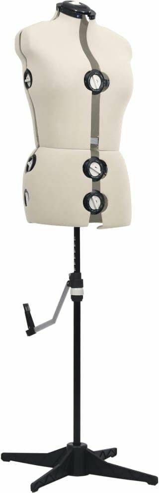 vidaXL Manichino Femminile Regolabile Crema Taglia M 40-46 - 2